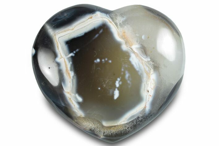 Wide Orca Agate Heart - Madagascar #280451